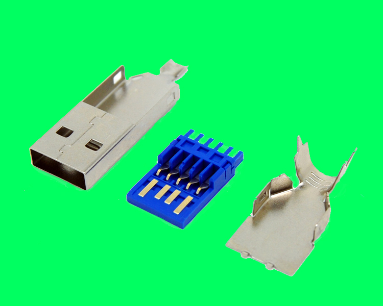 USB 3.0 AM 焊线三件式新模 L=36MM （手工焊）