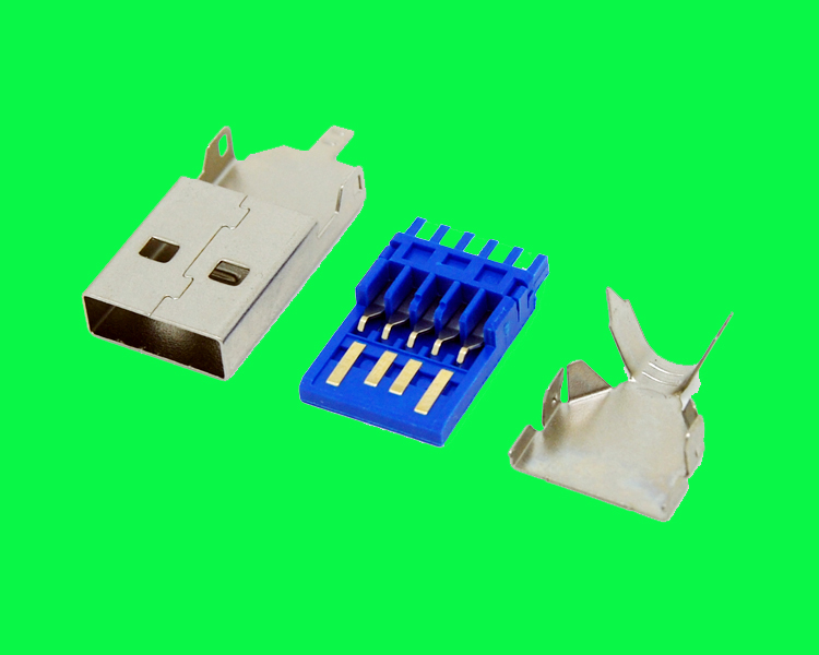 USB 3.0 AM焊线三件式 L=28MM （手工焊）