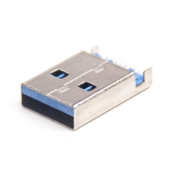 USB 3.0 A公沉板SMT 1.95 L=18.7有柱1U'' 锡胶