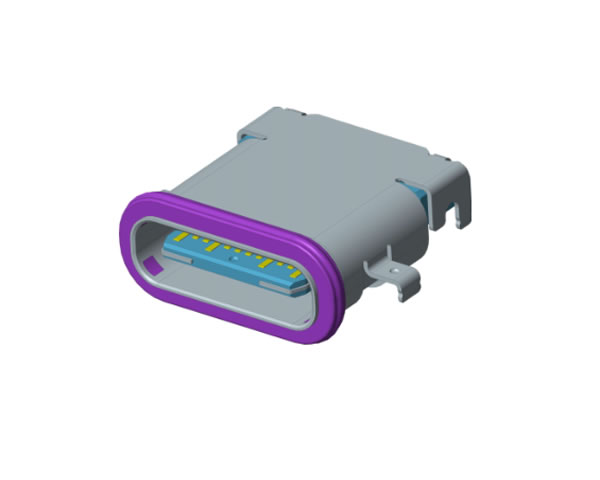 USB 3.1 CF WATERPROOF CL=0.3 沉板1.40 DIP(防水型）配防水胶圈，15u黑胶