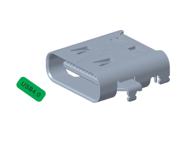 USB TYPE C 3.1 母座 无后盖 单壳 双贴SMT 沉板1.1mm，L=9.17mm